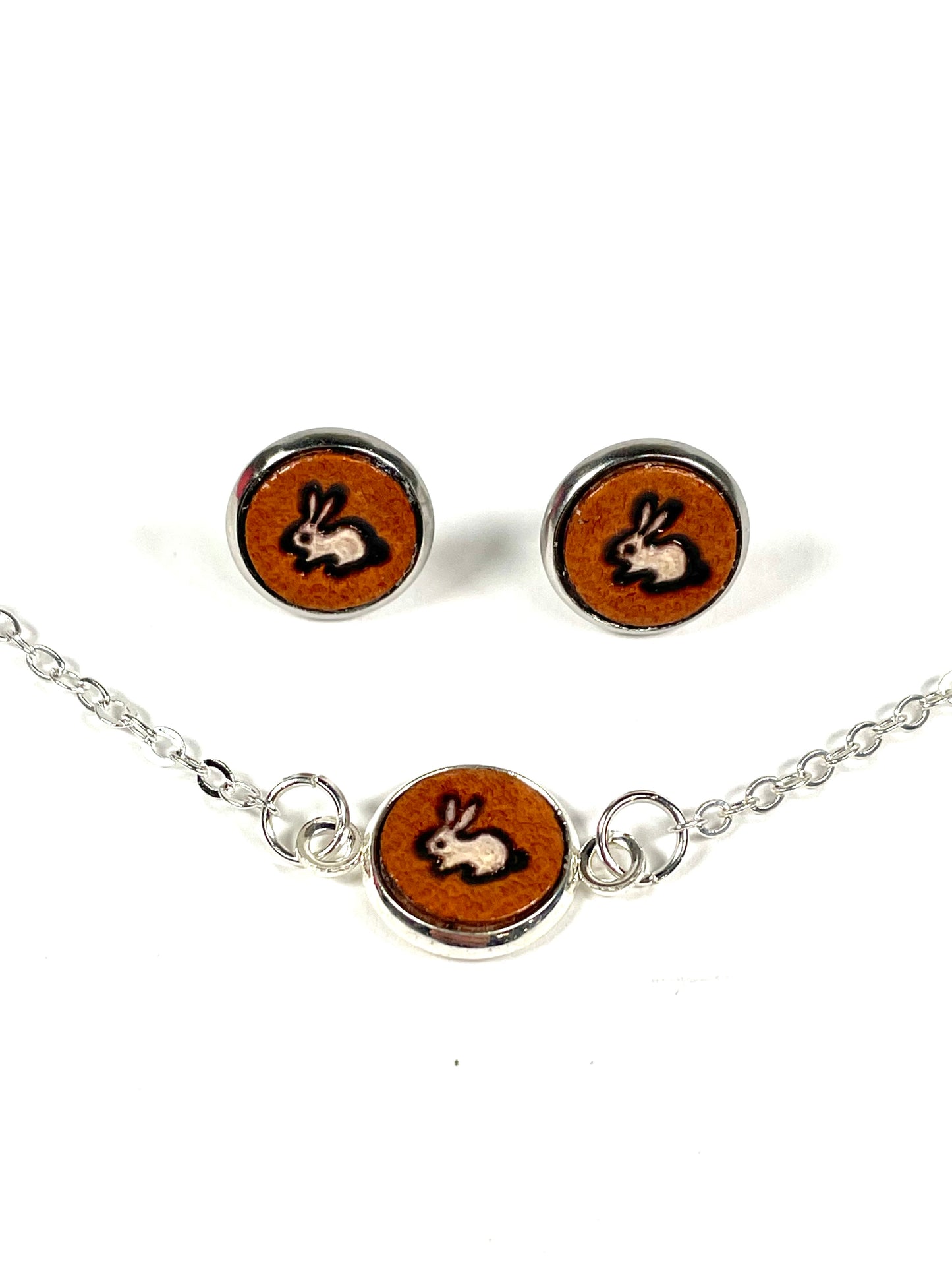 Bunny Leather Jewelry Set