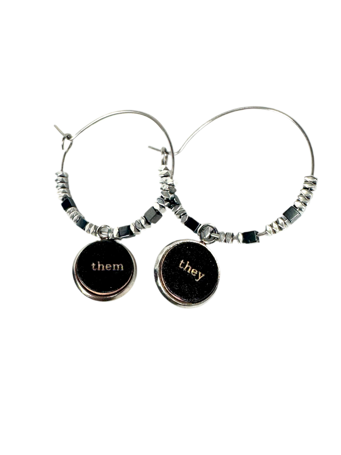 them they hematite stainless steel hoops