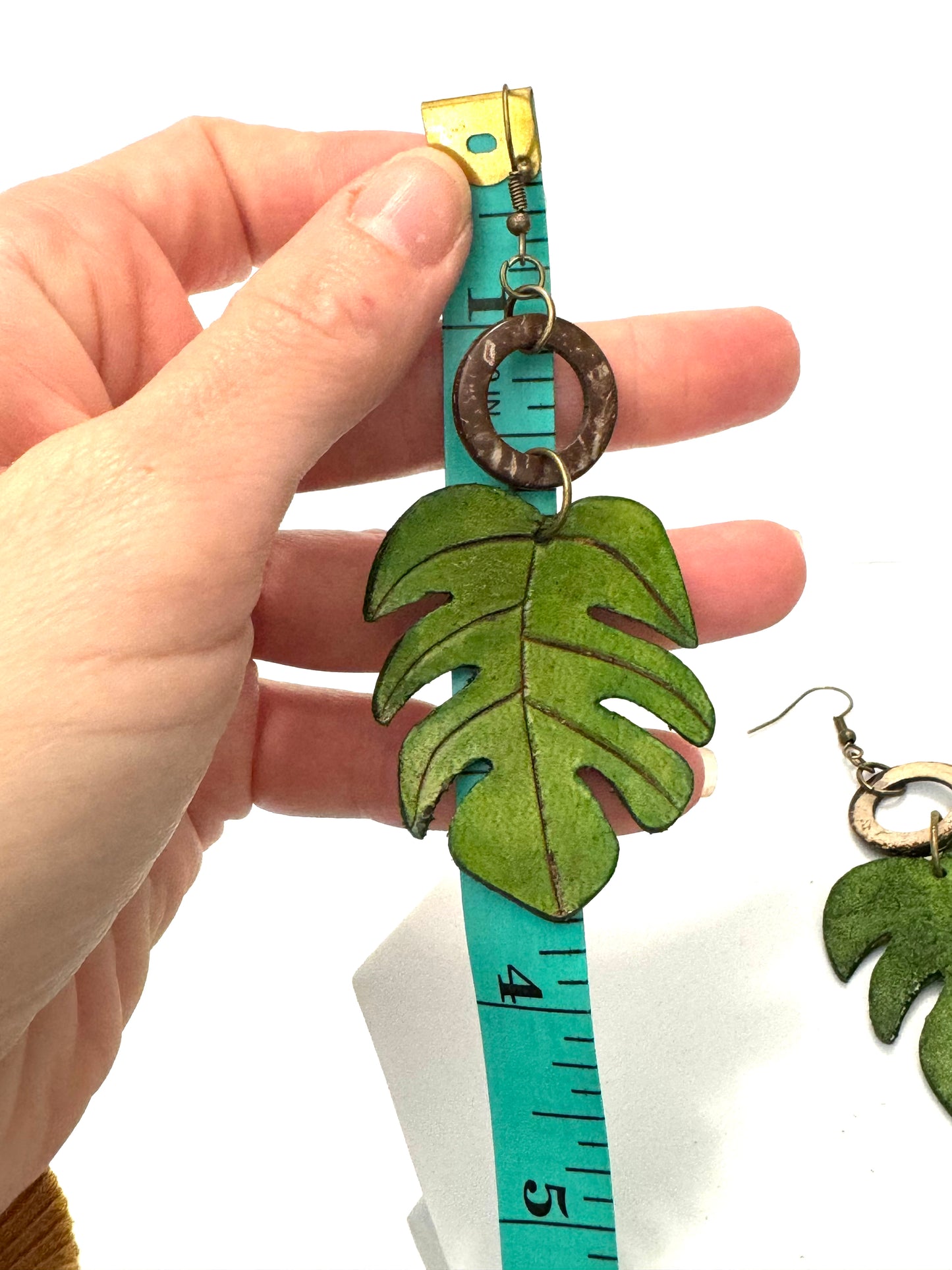 Monstera Boho Statement Earrings