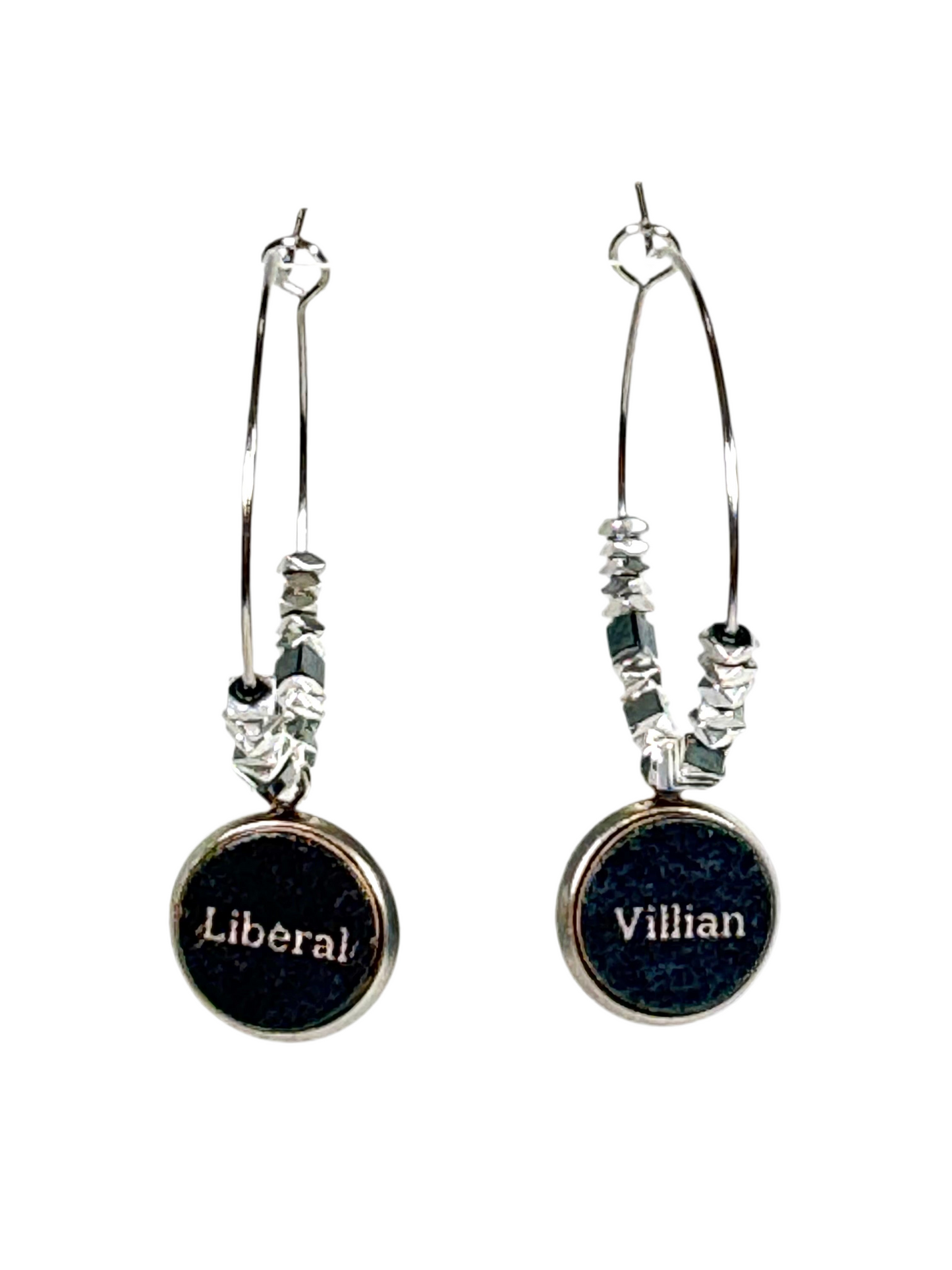 Liberal Villain Stainless Steel Hoops