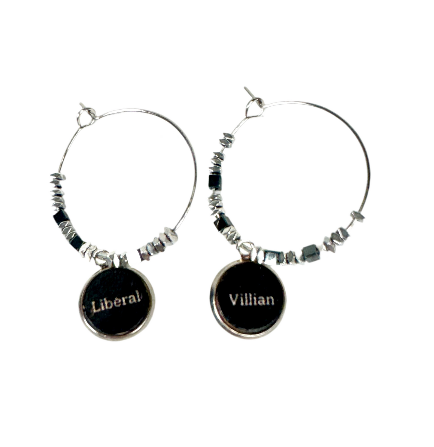 Liberal Villain Stainless Steel Hoops