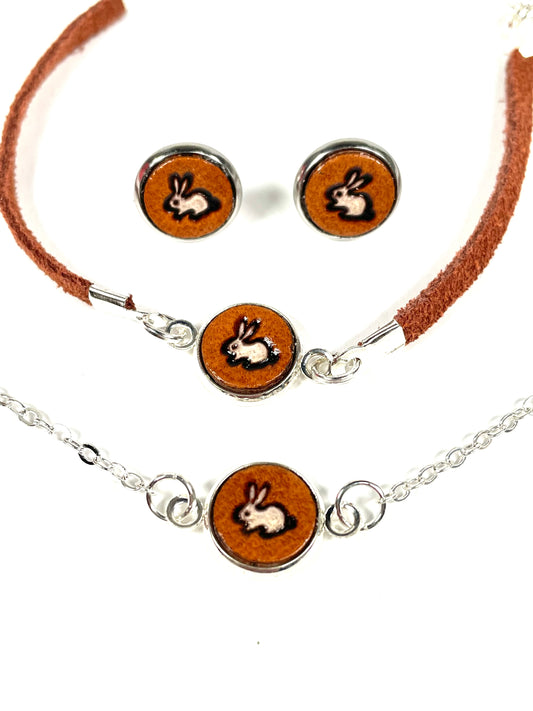 Bunny Leather Jewelry Set